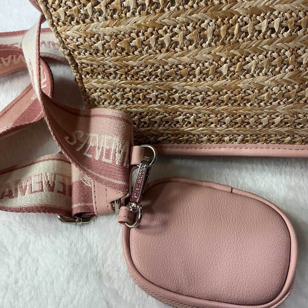 Steve Madden Pink and Tan Tote Bag - Picture 4 of 5